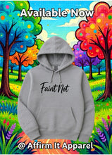Load image into Gallery viewer, Custom Pullover Puff Print &quot;Faint Not&quot; Hoodie (Blue) (Gray)
