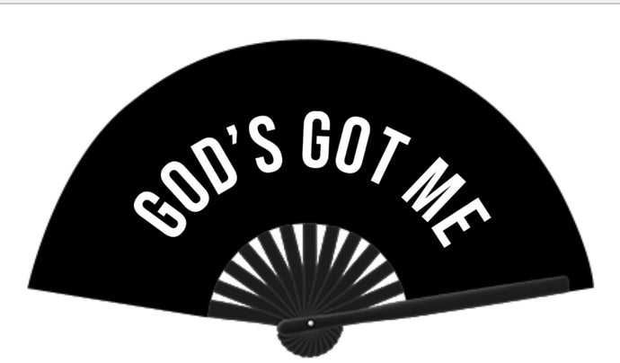 God's Got Me Clack Fans (Black)